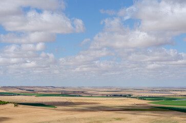plantaciones de trigo en la meseta espa&ntilde;ola