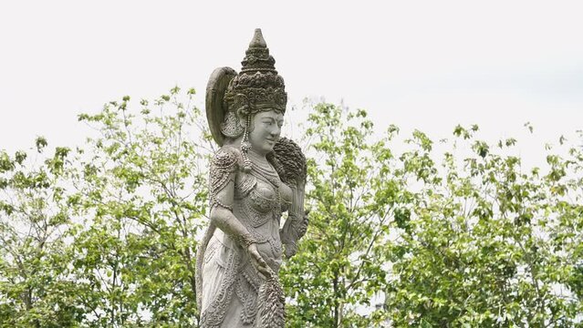 Hd slow motion footage of balinese god statue in Monkey forest, Ubud, Bali, Indonesia.
Mid angle, parallax movement.