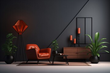Luxurious and modern armchair furniture in the living room