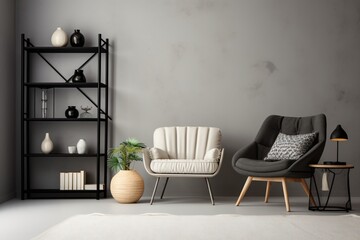 Luxurious and modern armchair furniture in the living room