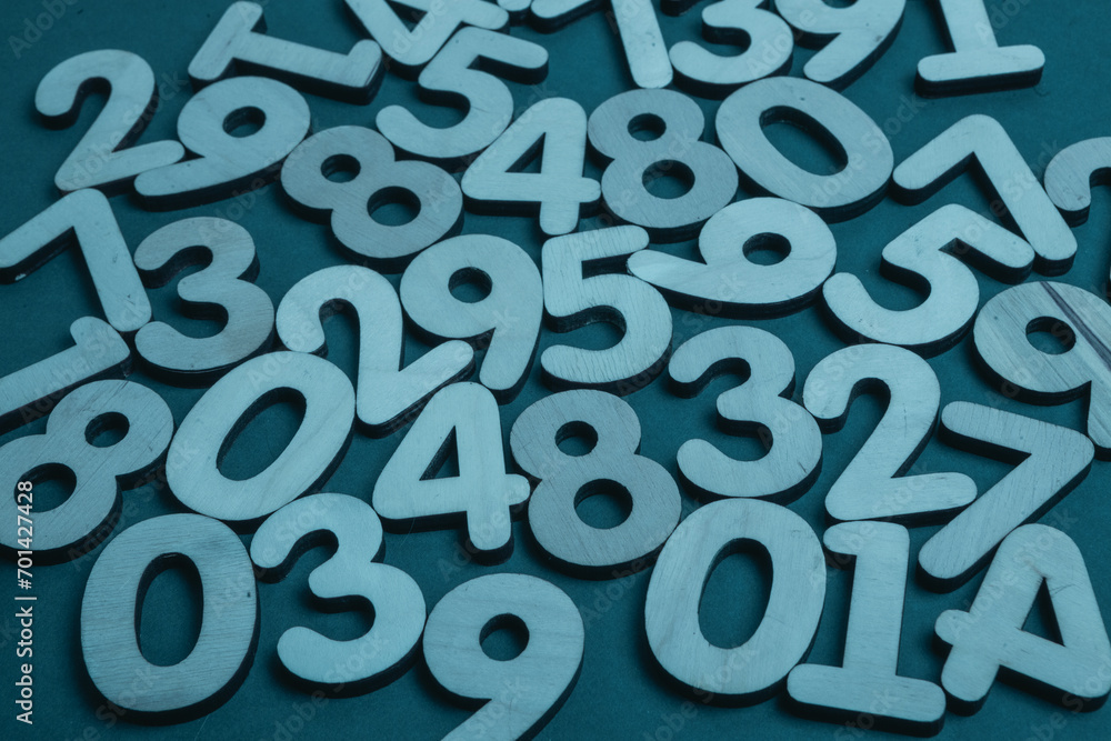 Poster background of numbers. from zero to nine. numbers texture. finance data concept. matematic. seamless