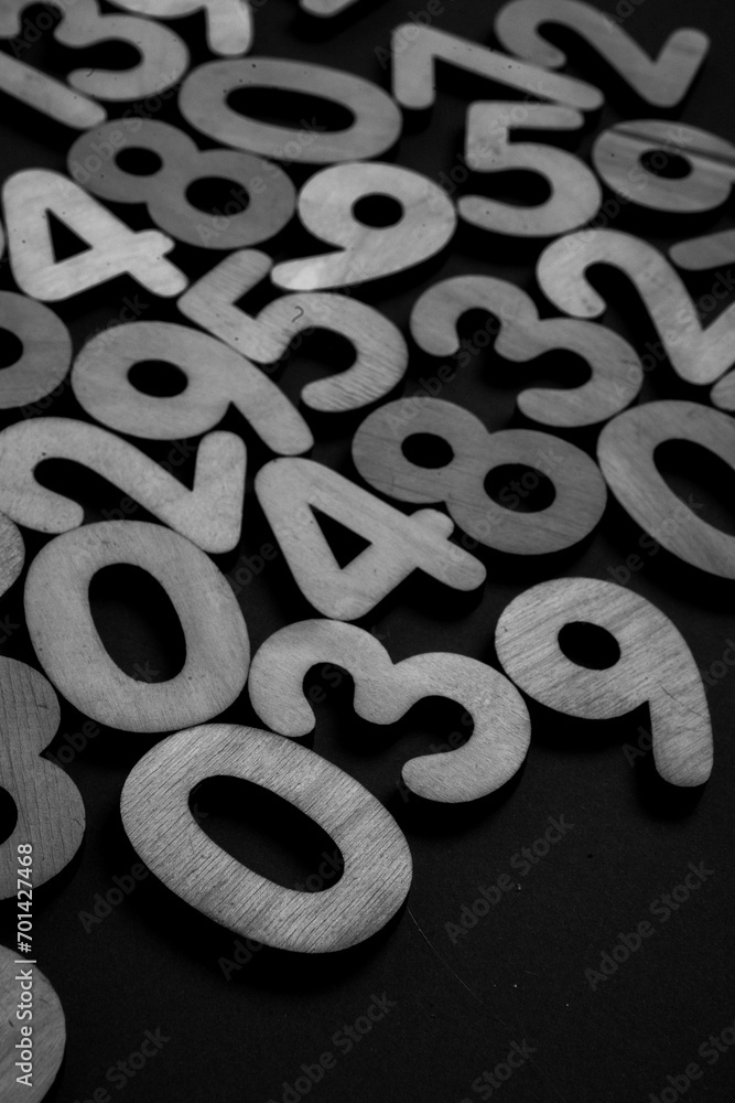 Poster background of numbers. from zero to nine. numbers texture. finance data concept. matematic. seamless