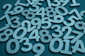 Background of numbers. from zero to nine. Numbers texture. Finance data concept. Matematic....