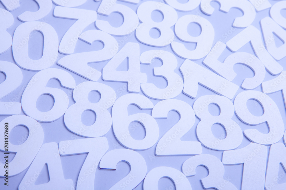 Poster background of numbers. from zero to nine. numbers texture. finance data concept. matematic. seamless