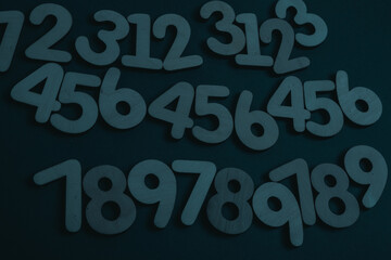 Background of numbers. from zero to nine. Numbers texture. Finance data concept. Matematic....