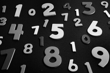 Background of numbers. from zero to nine. Numbers texture. Finance data concept. Matematic....