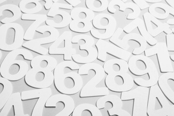 Background of numbers. from zero to nine. Numbers texture. Finance data concept. Matematic. Seamless pattern with numbers. financial crisis concept. Business success.