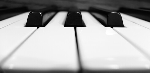 Piano Keys Black and White for Playing Music