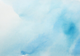 青色の水彩背景テクスチャー	
