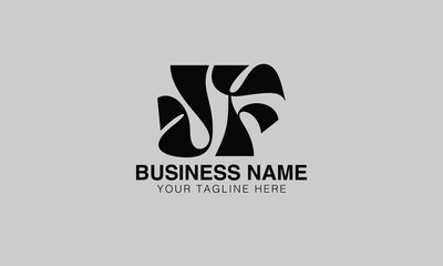 JF J jf initial logo | initial based abstract modern minimal creative logo, vector template image. luxury logotype logo, real estate homie logo. typography logo. initials logo