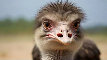 Rolgordijnen close up of a ostrich © ahtesham