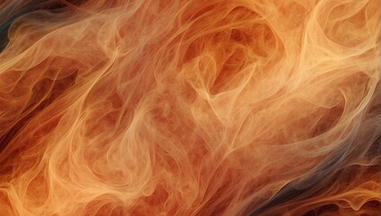 This abstract image showcases a whirl of peach and burnt orange shades, creating a soft, flame-inspired texture with fluid, undulating lines and a sense of gentle movement.