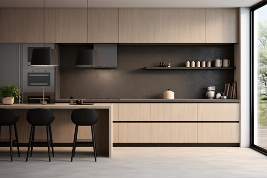 A modern and modular kitchen with chimney