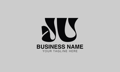 JU J ju initial logo | initial based abstract modern minimal creative logo, vector template image. luxury logotype logo, real estate homie logo. typography logo. initials logo