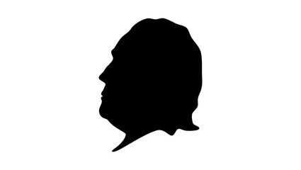 Henry Ward Beecher, black isolated silhouette