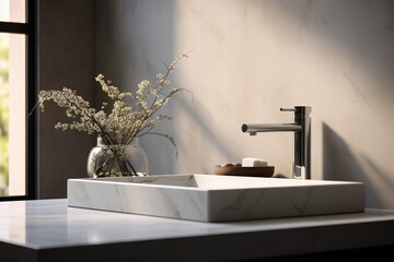 A fancy ceramic marble sink for the kitchen and bathroom