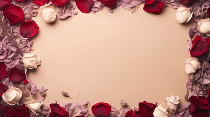 Fototapeta na wymiar Wedding background, Valentine's Day hearts, Valentine's Day background, blank copy space