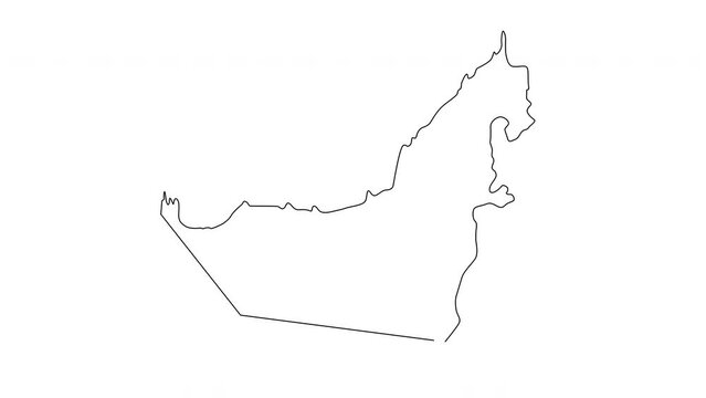 animated sketch icon for a map of the United Arab Emirates