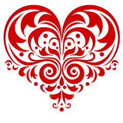 Baroque decorative heart