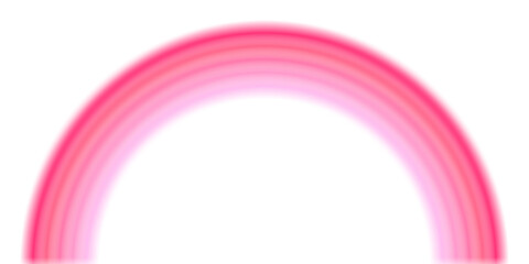Pink Rainbow frame isolated on transparent background  