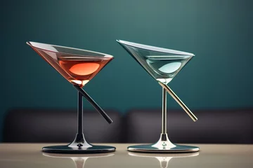 Fotobehang Fancy cocktail glasses © Tarun