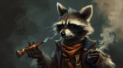 Atmospheric Smudge Technique: Wily Raccoon Con Artist