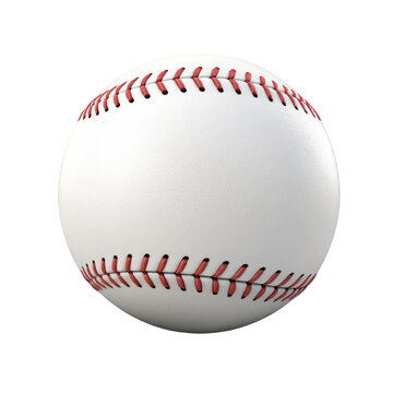 Baseball isolated on cutout PNG transparent background