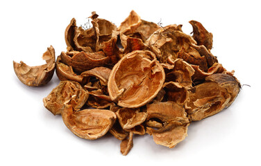 Pile of nut shells.