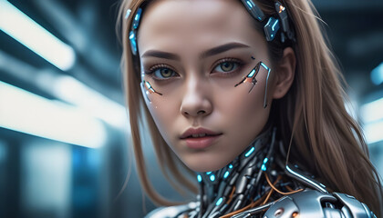portrait of a woman Cyber Cybor