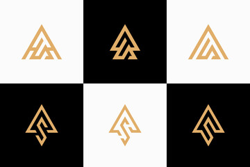 Initial letter AS simple logo vector 