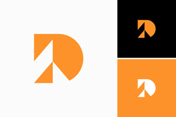 letter D with building Vector Logo Premium