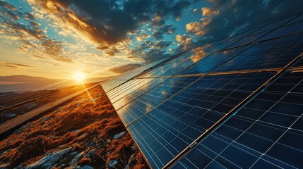 Solar Energy Panels Concept - obrazy, fototapety, plakaty
