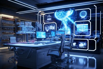 Naklejka premium Illustration of a hospital