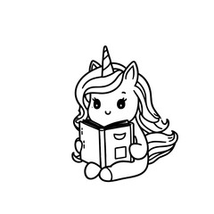 Unicorn Vector Svg, Cute Animal holding Books SVG Bundle, Animal book Svg, Animal book Png, Animal Book Cut File, Animal silhouette, Cute Animal Clipart, Cute Animal Cricut, Animal book Printable, 