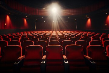 An empty movie theatre or auditorium