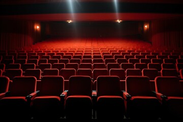 An empty movie theatre or auditorium - obrazy, fototapety, plakaty