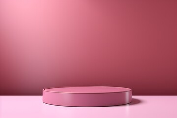 Pink or coral color podium, dias, or stage for product display and photoshoot