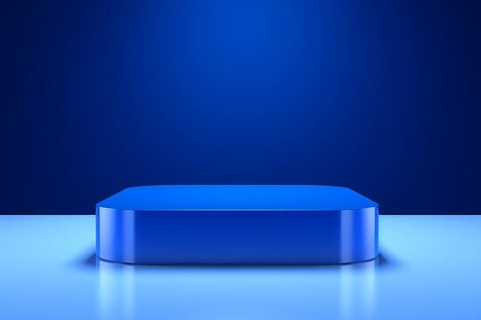 Blue color podium, dias, or stage for product display and photoshoot