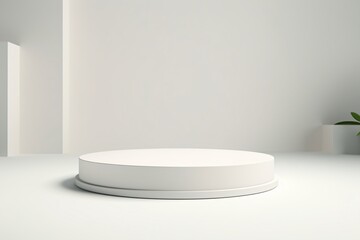 White color podium for product display and photoshoot