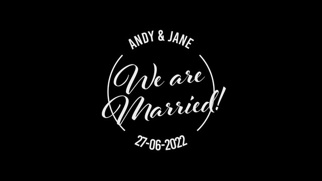 Beautiful Handwritten Wedding Title Intro