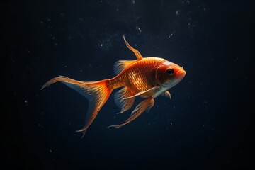 Red and orange color fish swimming in the ocean