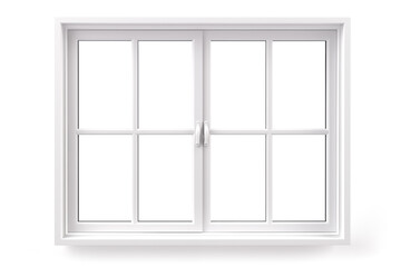 Modern White Window Isolated on White Background