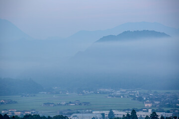 fog over the mountains