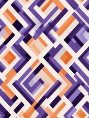 Unobtrusive Geometric Design with Light Orange and Purple Background Texture