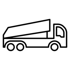 Truck icon or logo illustration outline black style