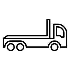 Fototapeta premium Truck icon or logo illustration outline black style