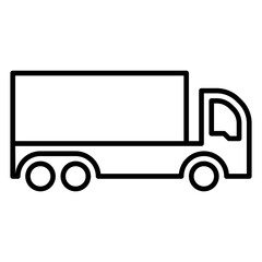 Truck icon or logo illustration outline black style