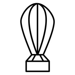 Balloon icon or logo illustration outline black style