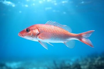 Naklejka premium red and silver freshwater fish in the ocean, seafood