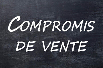 Obraz premium Compromis de vente tableau